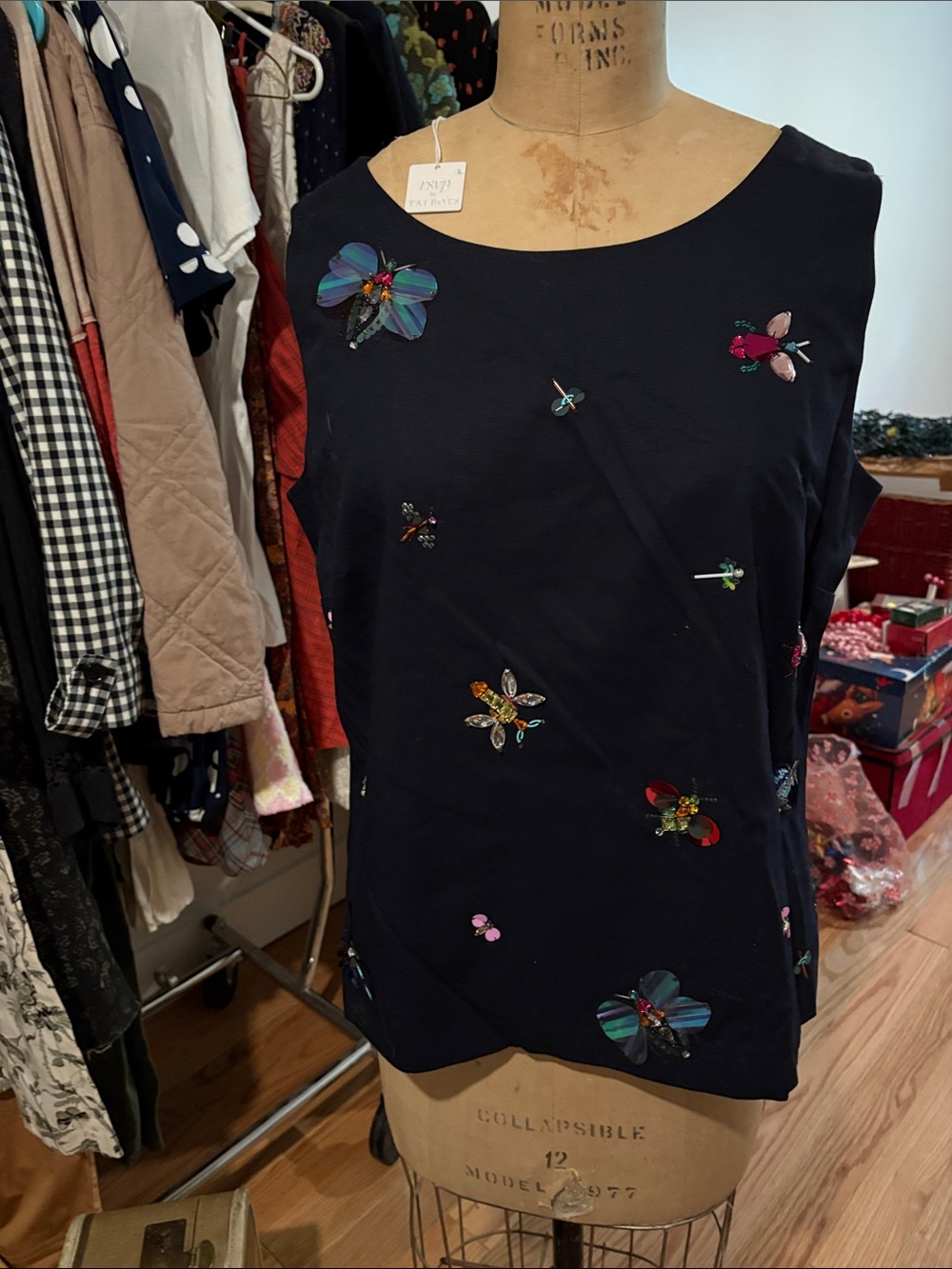 Talbots top with embellishments